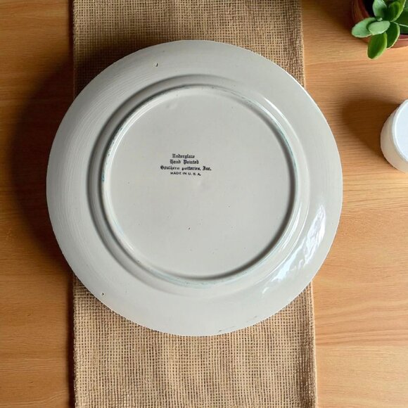 SOUTHERN POTTERS VINTAGE ( 10.25" ) Sweet Pea Hand Painted Dinner Plate - Picture 2 of 2